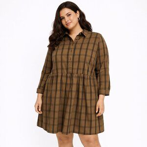 Everlane Plaid Shirt Dress – Size XL (14–16)
